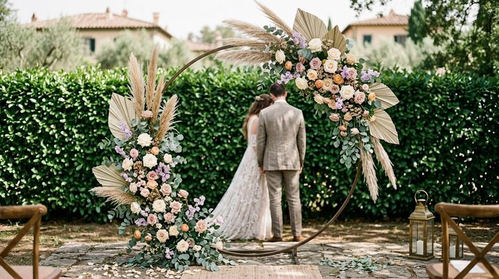 Arco circolare con pampas